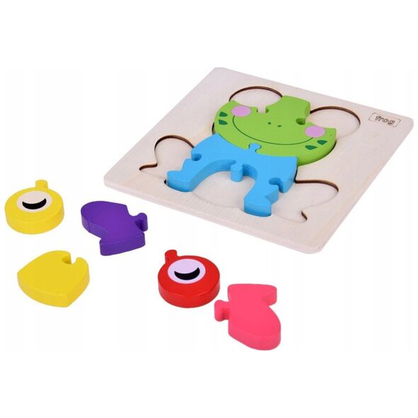 Żabka Puzzle drewniane Edukacyjna układanka dla dziecka ZA5371