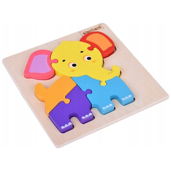 Słoń Puzzle drewniane Edukacyjna układanka dla dziecka ZA5372