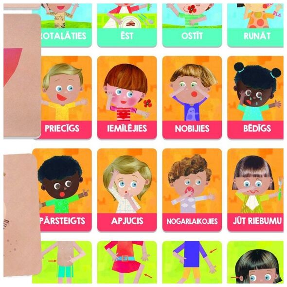 Τακτική HEADU Flashcards Συναισθήματα και ενέργειες Montessori (Στη λετονική γλώσσα.) 13930101 8057592352989
