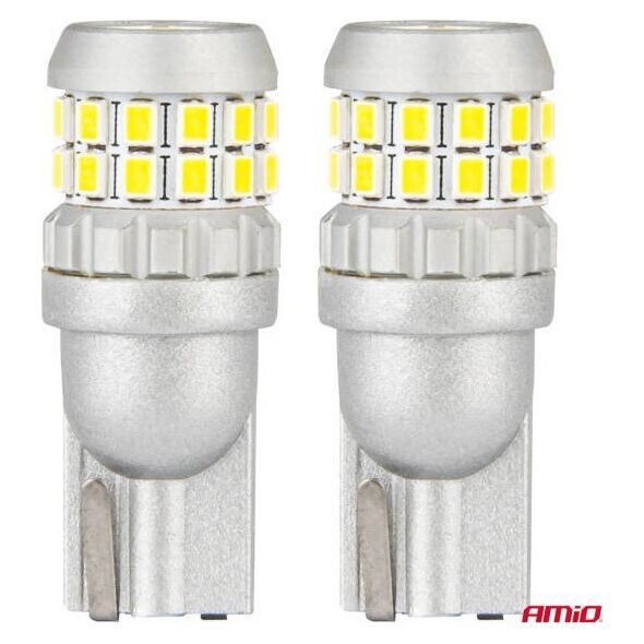 Żarówki LED CANBUS T10 W5W 30SMD 2016 White 12V 24V AMIO-04233