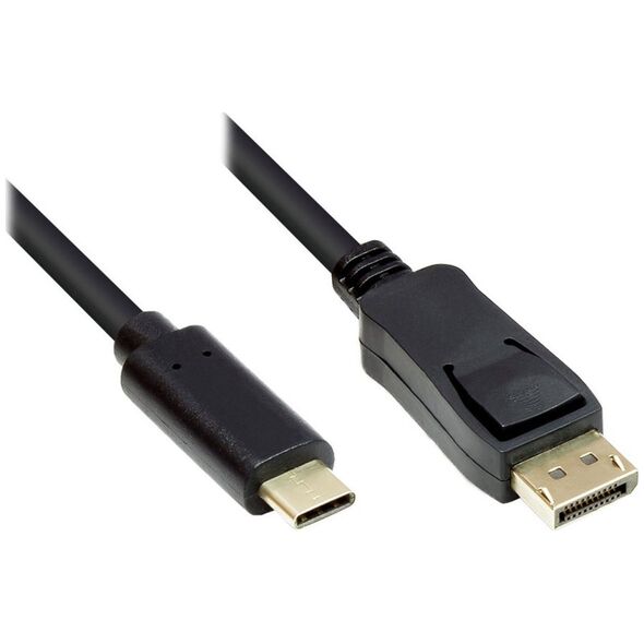 Alcasa GC-M0106 adapter kablowy 2 m USB Type-C DisplayPort Czarny