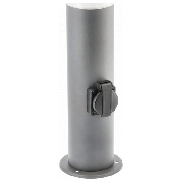 Oprawa Ogrodowa Słupek Grafit Corta-P 40Cm 25W E27 Ip44 240V + Gniazdo 3000W Os-Corp40G-30 Gtv