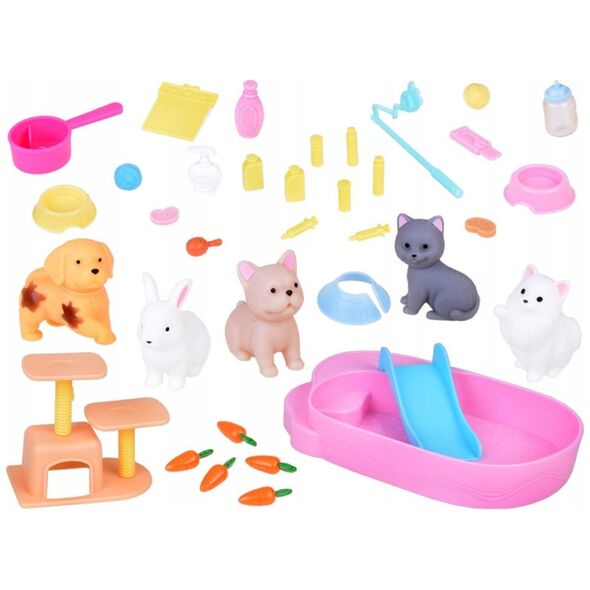 Domek rozkładany dla zwierząt Pet house zestaw z figurkami akces ZA5420