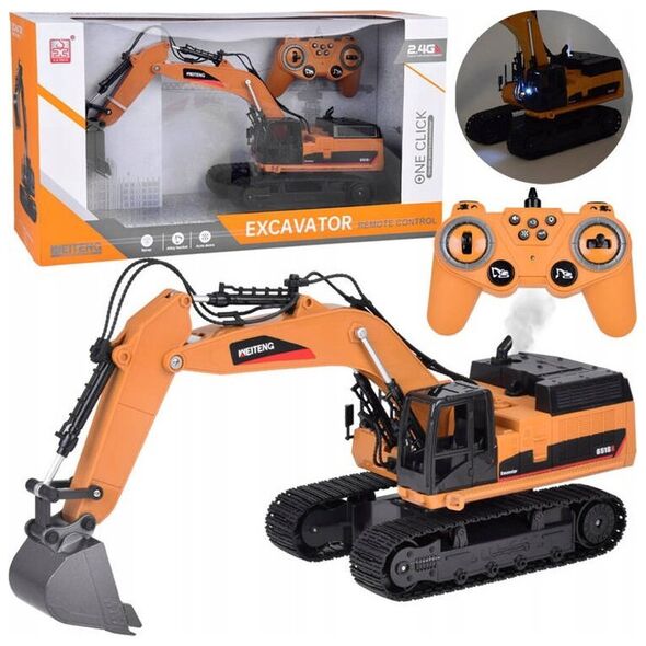 Solidna Koparka na gąsienicach efekt Dym Dźwięk Światło LED + Pilot RC0698