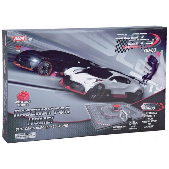 Bugatti Wyścigowy Tor z Klocków 2 Auta na Pilota! Super zabawa RC0664