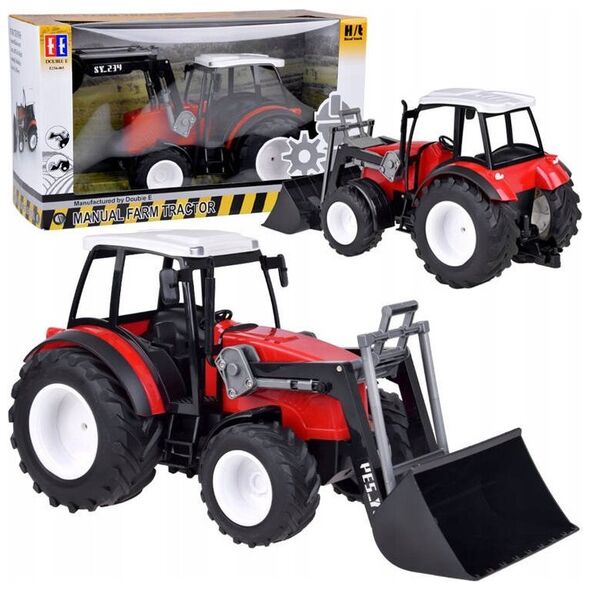 Duży Czerwony Traktor z Ruchomym Ramieniem i Wielkimi Kołami RC0666