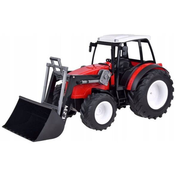 Duży Czerwony Traktor z Ruchomym Ramieniem i Wielkimi Kołami RC0666