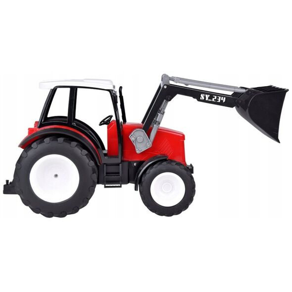 Duży Czerwony Traktor z Ruchomym Ramieniem i Wielkimi Kołami RC0666