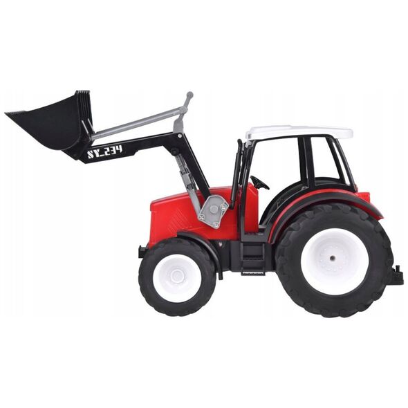 Duży Czerwony Traktor z Ruchomym Ramieniem i Wielkimi Kołami RC0666