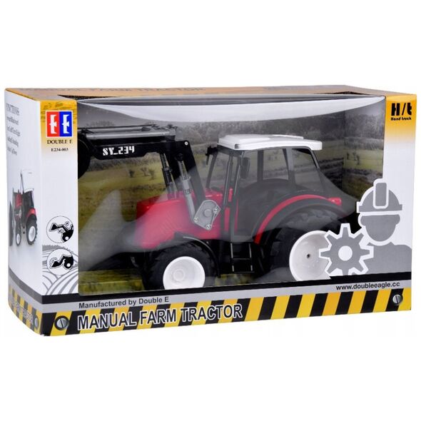 Duży Czerwony Traktor z Ruchomym Ramieniem i Wielkimi Kołami RC0666