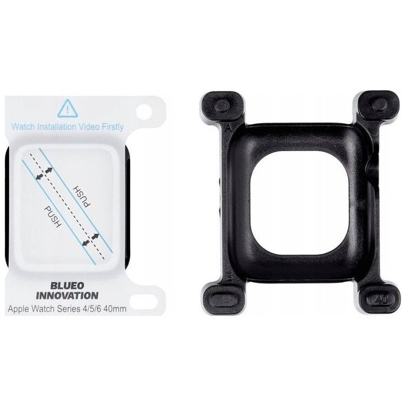 Blueo Szkło Hartowane 5D Mr. Monkey Glass - do Apple Watch SE / SE 2 40MM czarny (Strong HD)