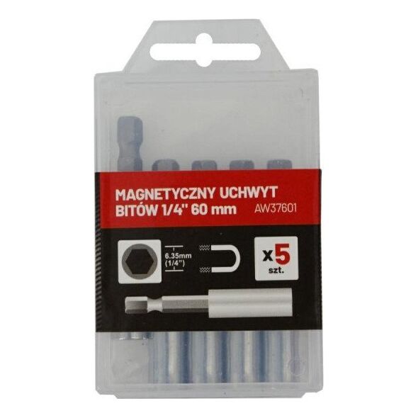 AWTools AWTOOLS ΜΑΓΝΗΤΙΚΗ ΣΤΗΡΙΞΗ ΓΙΑ ΣΚΥΛΕΣ 1/4" / 5 τεμ. 13815665 5903041034346