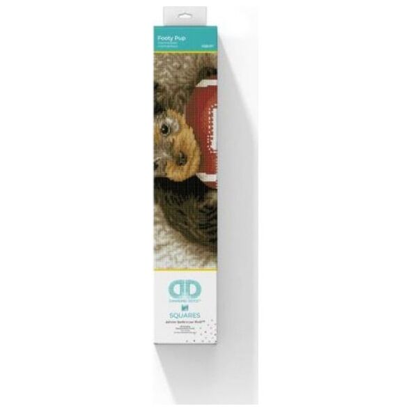DIAMOND DOTZ Διαμαντένιο Κέντημα Diamond Dotz Diamond Mosaic Footy Puppy with Rugby Ball 49x40cm DQ8017 13914743 4895225917730