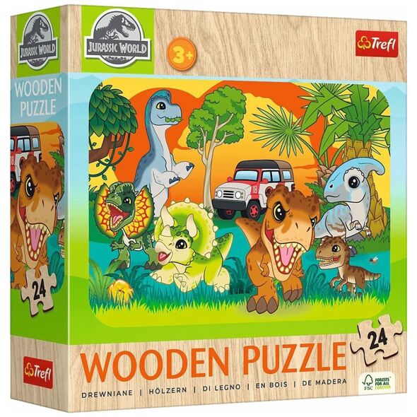 Trefl PUZZLE DREW 24EL TREFL POZNAJ DINOZAURY JW PUD10