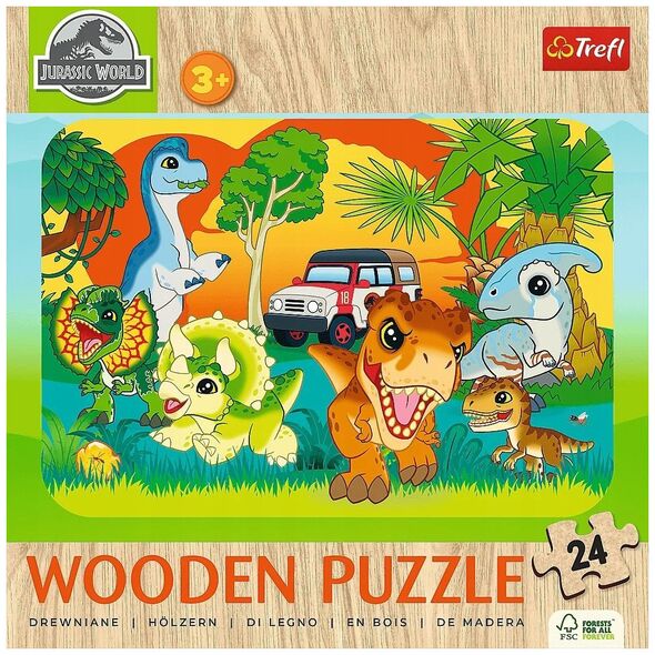 Trefl PUZZLE DREW 24EL TREFL POZNAJ DINOZAURY JW PUD10
