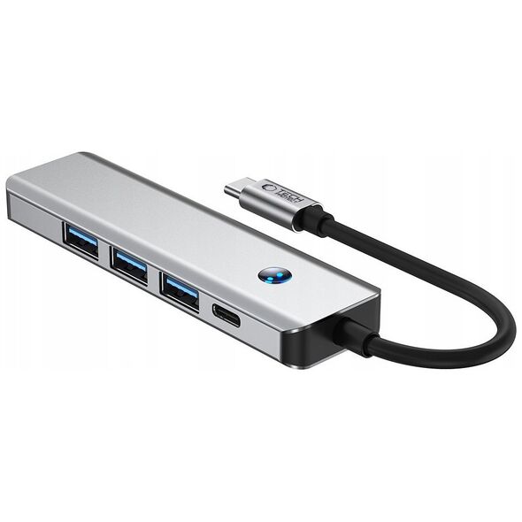 TECH-PROTECT HB01 HUB ADAPTER 5IN1 TYPE-C + USB3.0 + HDMI 4K 60HZ + PD100W SPACE GREY