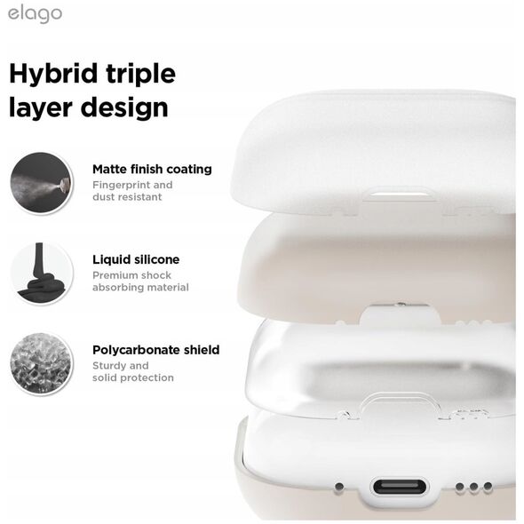 Elago AirPods 4 Hybrid Case - etui do AirPods 4 beżowe - Gwarancja bezpieczeństwa. Proste raty. Bezpłatna wysyłka od 170 zł.