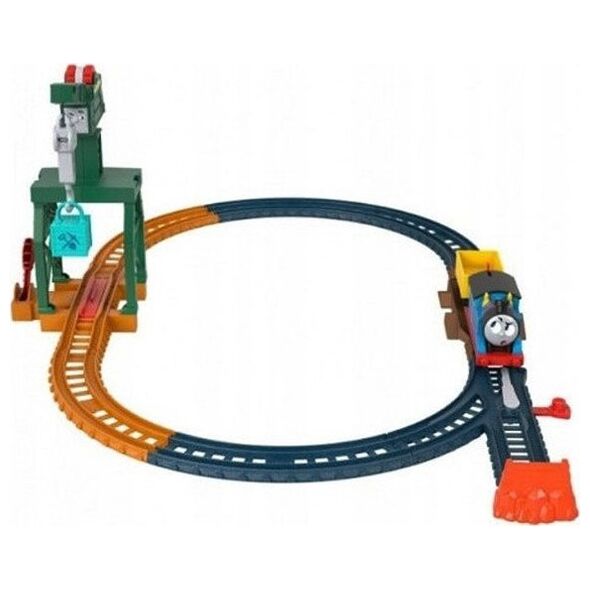 Fisher Price Lokomotywa z napędem Tomek o Przyjaciele Dwig Karolek i ładunek