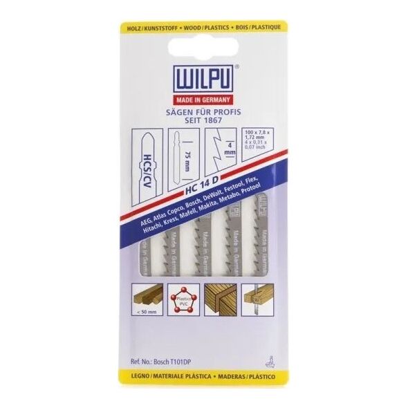 Wilpu Pjūkleliai medienai, plasticui (5vnt.) HC 14 D WILPU 13800513 4019379021727