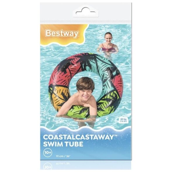 Kółko do Pływania Castaway 91cm BESTWAY Zielony