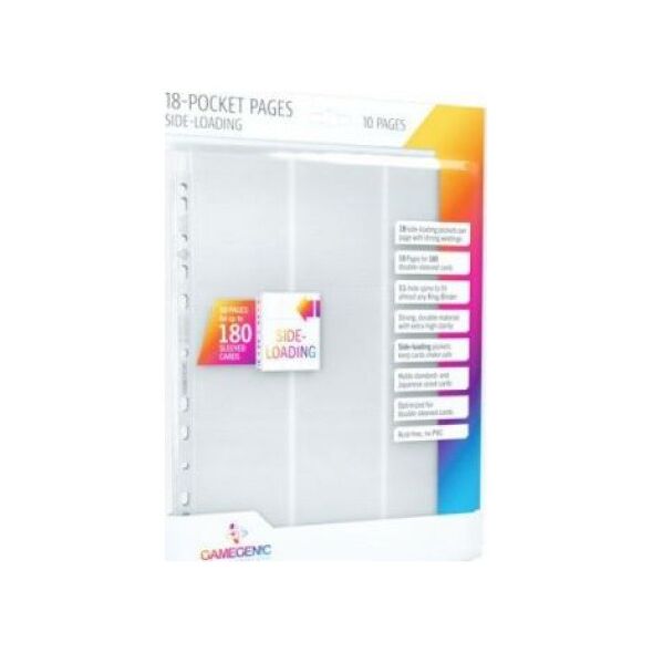 Gamegenic Gamegenic: 18-Pocket Pages Sideloading - White (10 szt)