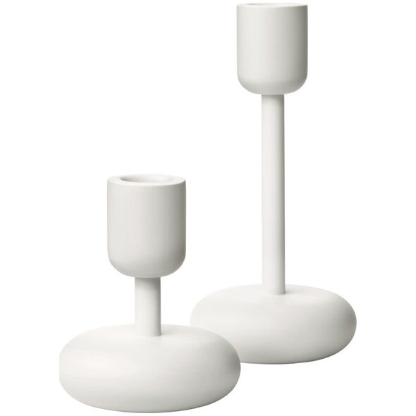 Κηροπήγια Iittala Nappula 107+183 mm, λευκές 2 τεμ. 13487015 6428501111492