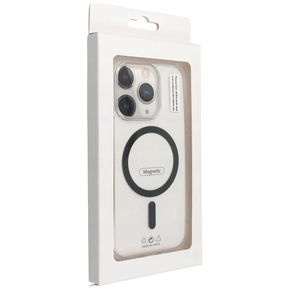 Drop Glue Colorful Ring Mag Cover kompatybilny z MagSafe pasuje do IPHONE 12 PRO MAX czarny