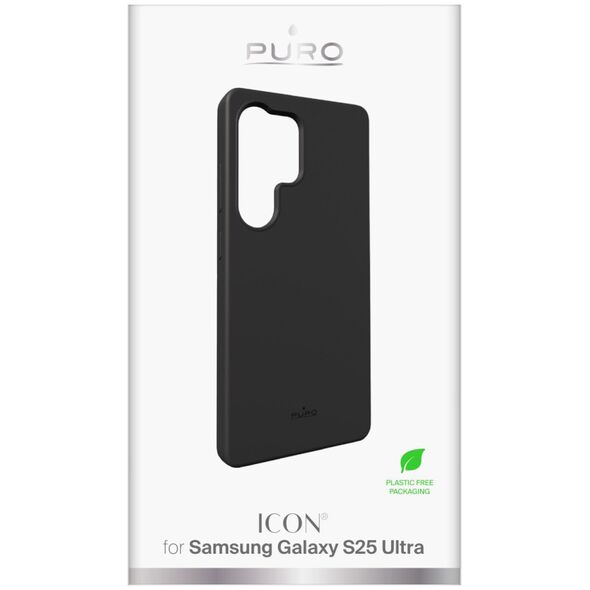 Etui silikonowe Puro Icon do Samsung Galaxy S25 Ultra - czarne