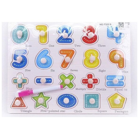 Puzzle drewniane cyferki