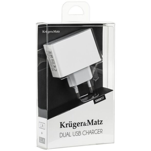 Ładowarka Kruger&Matz Ładowarka dualUSB Kruger&amp|Matz 2100mA