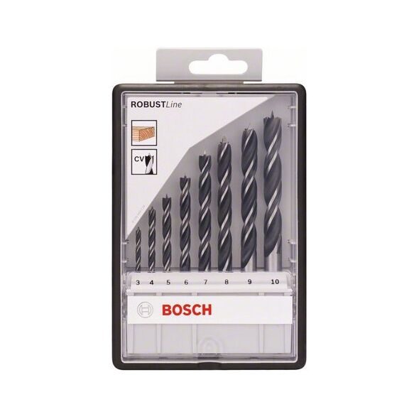 Wiertło Bosch do drewna kręte walcowe 7 4 5 3 6 10 8 9mm zestaw (2607010533)