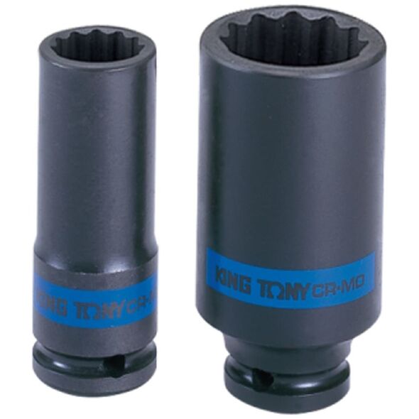 King Tony NASADKA DŁUGA UDAROWA 1/2" 14mm x 80mm, 12-kąt King Tony