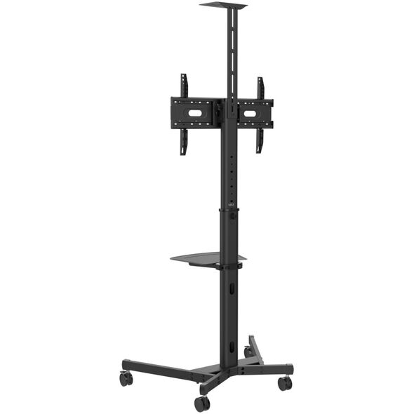 VISION Wertanzeige-Bodenstander - LEBENSLANGE GARANTIE - Stahlkonstruktion - Trolley passt fur Displays von 31-80" mit VESA-Grossen bis zu 600 x 400 - Dreht von Hoch- zu Querformat - Manuelle Hohenverstellung, die arretiert werden kann, um Wackeln zu