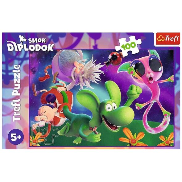 PUZZLE 100 Smok Diplodok i przyjaciele 16486