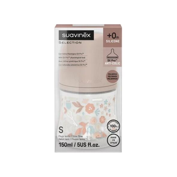 SUAVINEX - 308742-BUTELKA 150ML/SMOCZEK   FIZJOLOGICZNY SX PRO WOLNY PRZEPŁYW/RÓŻOWA LIBERTY/WONDERLAND