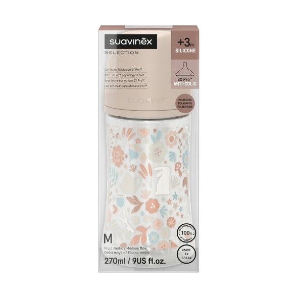 SUAVINEX - 308748-BUTELKA 270ML/SMOCZEK   FIZJOLOGICZNY SX PRO ŚREDNI PRZEPŁYW/RÓŻOWA LIBERTY/WONDERLAND