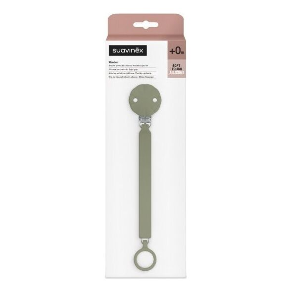 SUAVINEX - 402548-SILIKONOWA ZAWIESZKA    DO SMOCZKA/HEDGE GREEN/WONDER