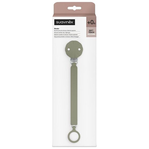 SUAVINEX - 402548-SILIKONOWA ZAWIESZKA    DO SMOCZKA/HEDGE GREEN/WONDER