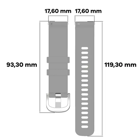 Bizon Strap Watch Silicone Pro Huawei Watch GT 5 Pro 42mm/GT 5 41mm/GT 4 41mm light grey