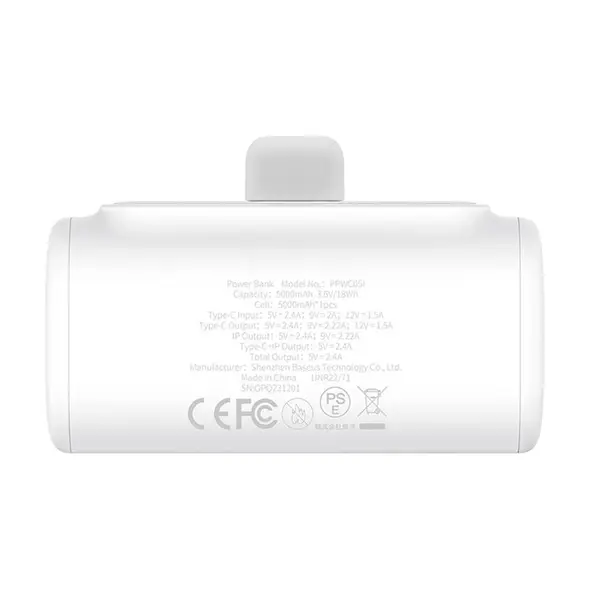 Baseus Compact IP 5000mAh 20W Powerbank (white)