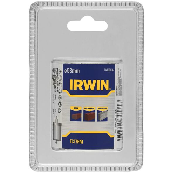 Irwin IRWIN TCT/HM HOLE SAW WITHOUT ADAPTER 53mm για τούβλα, κούφια τούβλα και αεριωμένο σκυρόδεμα 13495515 5054905305758