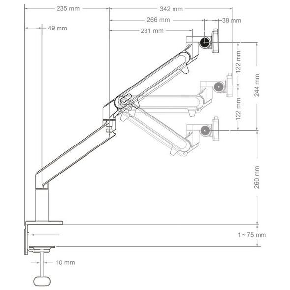 Hagor Uchwyt biurkowy na monitor 15" - 32" (8715)