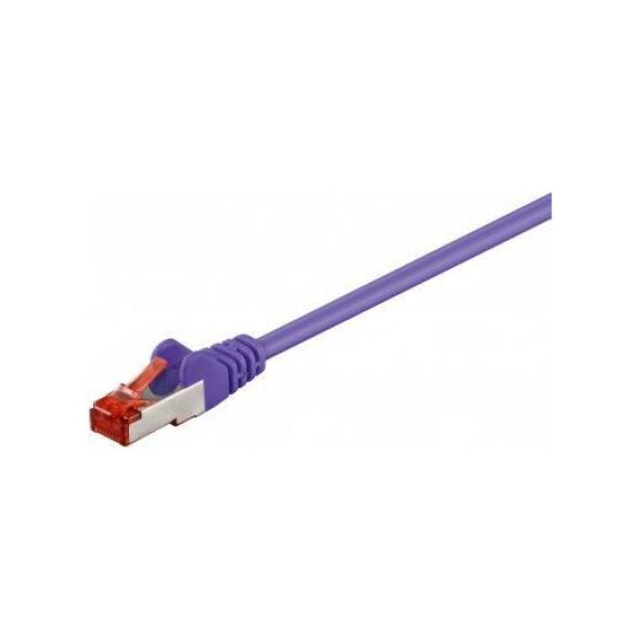 Goobay CAT 6 Kabel łączący, S/FTP (PiMF), Fioletowy - Długość kabla 50 m