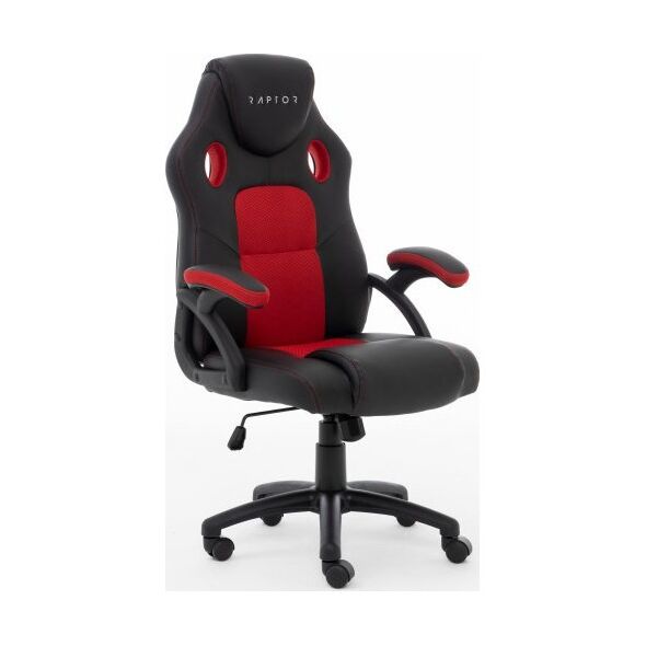 Raptor Gaming Raptor Gaming Stuhl GS-40 PU + Fabric            schwarz/rot