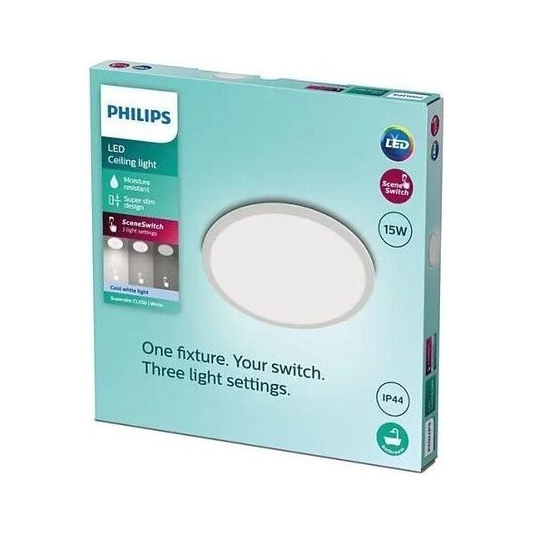 Lampa sufitowa Philips PLAFOND PHILIPS SUPERSLIM CL550 WHITE