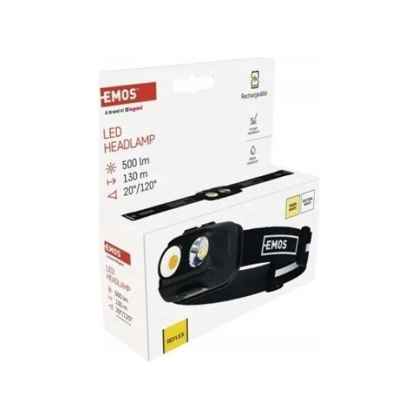 Zibintuvelis ant galvos ikraunamas, LED, 500lm, Li-pol 1200 mAh, EMOS