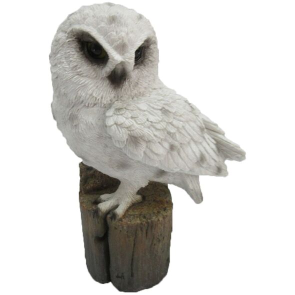 DECORATION OWL ON TRUNK MIX7.6X7X15.3CM