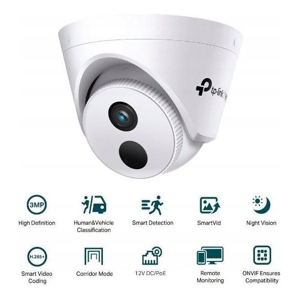 Kamera IP TP-Link TP-Link VIGI C430I(4mm), 3MP, Turret, PoE, IR 30m