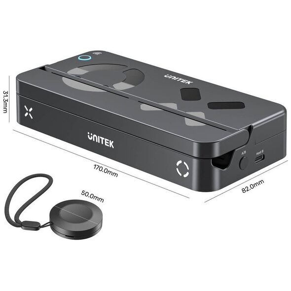 Unitek Unitek Stacja dokująca do Nintendo Switch, PD 100W, HDMI 4K, RJ-45, czytnik kart