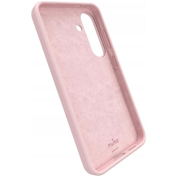 Etui silikonowe Puro Icon do Samsung Galaxy S25 - różowe
